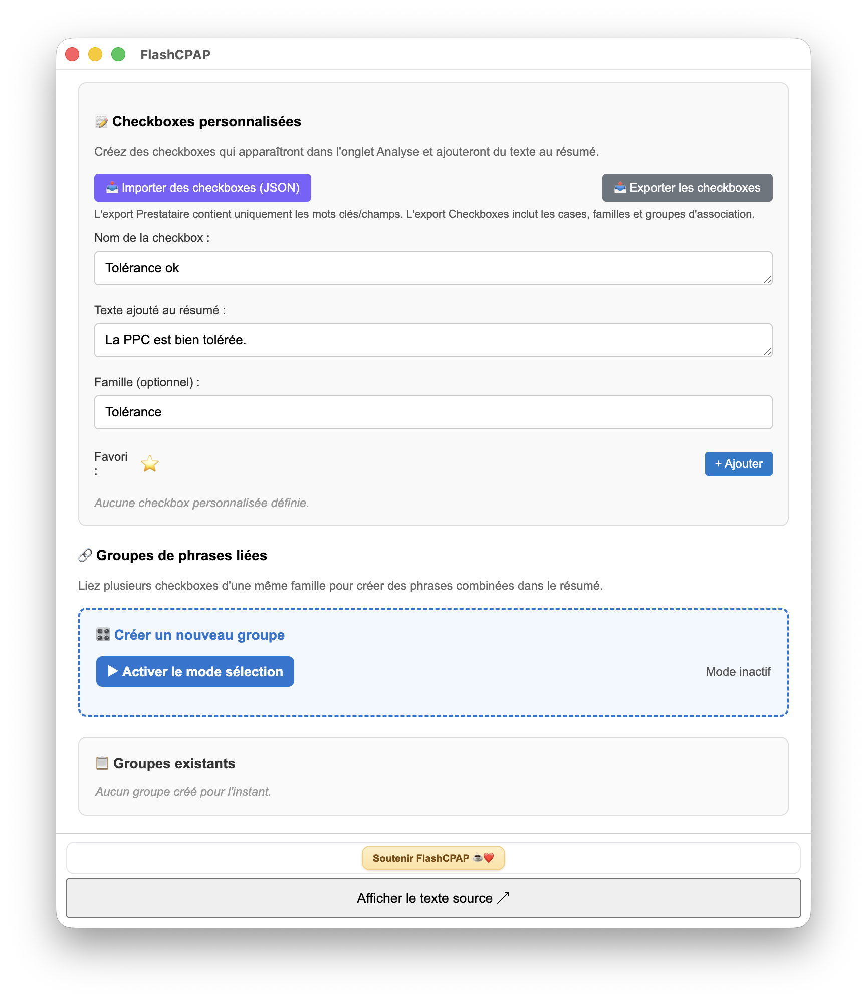 Image 1 — Ajouter une checkbox personnalisée